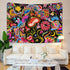 Lunerfex Mushroom Tapestry Trippy Tapestry Cute Flower Tapestry Colorful Hippie tapestries Wall Hanging for Bedroom (50 x 60 inches)