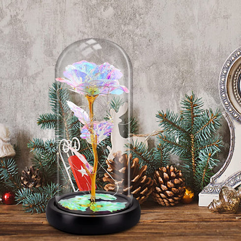 Gifts for Mom Women,Mothers Day Mom Gifts from Daughter Son Husband,Colorful Artificial Rose Flower with LED,Birthday Gifts for Women Mom Wife Grandma Mothers Day Valentines Day Anniversary