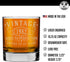 Vintage 1982 Etched 11oz Whiskey Rocks Glass -40th Birthday Aged to Perfection - 40 years old gifts Bourbon Scotch Lowball Old Fashioned