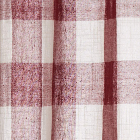 Lorraine Home Fashions 09570-63-00148 RED Courtyard Grommet Window Curtain Panel, Red, 53" X 63"
