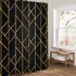 Riyidecor Chevron Black Stall Shower Curtain 60Wx72H Inch Herringbone Geometric Contemporary Wood Grain Striped Simple Modern Classy Neutral Dorm Decor Fabric Bathroom Set Polyester Waterproof
