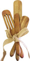 Spurtle Set - Wooden Spurtle Set Cooking Utensils As Seen on TV - Stirring Heavier Foods - Ergonomic, No Fatigued Wrists, Hands - For Nonstick, Porcelain Cookware - Longer Surface Area Kitchen Tool