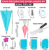 100PCs Piping Bags and Tips Set -48 Numbered Icing Tips, Cookie Cupcake, Cake Decorating Kit Baking Supplies Tools Cake Frosting Piping Tips, Reusable & Disposable Pastry Bags Icing Spatula & Smoother
