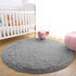 Chicrug Fluffy Round Area Rugs for Girls Bedroom, 4x4 Feet Shaggy Circle Area Rug for Living Room, Soft Fuzzy Carpets for Princess Room, Cute Rug Kids Circular Playmats for Baby Nursery Home, Grey