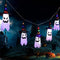 Halloween Lights, VIKASI 11.5ft Battery Operated 5 Ghost Led String Lights Halloween Decorations, Scary Halloween Decoration for Indoor Outdoor Home Party Halloween Decor