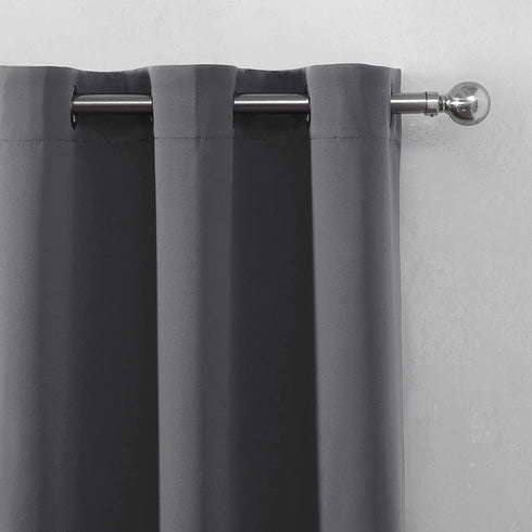 LEMOMO Grey Blackout Curtains 42 x 63 Inch Length/Set of 2 Curtain Panels/Thermal Insulated Room Darkening Blackout Curtains for Bedroom