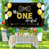 Boys 1st Birthday Mr. Onederful Party Decoration Photography Backdrop Boy Toddler Little Man First Birthday Cake Table Decor Banner(Black)