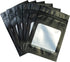 HANSER | Smell Proof Odorless Mylar Resealable Foil Pouch Bags with clear Window | Food Safe | Airtight | matte black | 100 Pieces | 4x6 inches