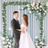 CEWOR 3 Packs Artificial Eucalyptus Garland Greenery Silk Eucalyptus Leaves Vines Faux Silver Dollar Eucalyptus Plants for Wedding Party Home Decoration