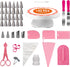 AISARCH Cake Decorating Supplies Kit,145 Pcs Cake Decorating Tools Set,Cake Turntable Set/Cake Stand with Piping Tips,Rose&Leaf Icing Tips,Cake Decorating Icing Spatula Set