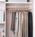 Amber Home Natural Wooden Pants Hangers 10 Pack, Solid Wood Skirt Hanger Bottom Hanger Clips Hangers for Slacks, Jeans, Shorts with 2-Adjustable Clips (Natural, 10 Pack)