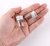 MaxMau 100 Sets Small Glass Bottles with Aluminum Cap Screw Top Lids 5 Milliliter Tiny Vials DIY Art Craft Storage