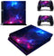 Vanknight Vinyl Decal Skin Stickers Cover for Regular PS4 Console Playstation 4 Controllers Galaxy Space Purple