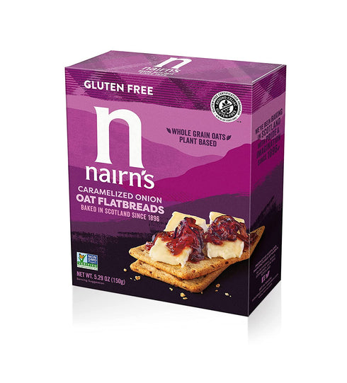 Nairn's Gluten Free Flatbread Crackers, Caramelized Onion, 5.29oz