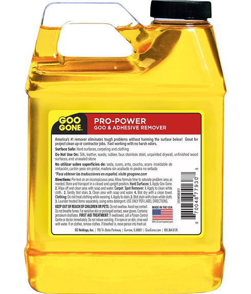 Goo Gone Pro-Power - Professional Strength Adhesive Remover - 32 Fl. Oz. Jug