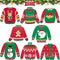 40 Pieces Ugly Sweater Cutouts Christmas Decoration Ugly Sweater Cardboard Cutouts with Glue Point Dots for Classroom School Bulletin Board Party Holiday Party Decoration, 5.9 x 5.9 Inch
