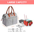 Lunch Bag for Women & Men, Large Insulated Lunch Box Cooler Tote Bags, Adult Reusable Lunch Boxes with Water Resistant for Work, School, Travel and Picnic (Grey)