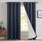 JINCHAN Blackout Curtain for Bedroom 84 Inches Length Indigo Black Out Window Curtains Living Room Thermal Insulated Dining Room Darkening Outlet Grommets Drapes Sold Individually One Panel