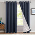 JINCHAN Blackout Curtain for Bedroom 84 Inches Length Indigo Black Out Window Curtains Living Room Thermal Insulated Dining Room Darkening Outlet Grommets Drapes Sold Individually One Panel