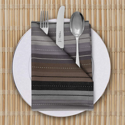 Urban Villa Kitchen Towels, Cuisine stripes,Premium Quality,100% Cotton Dish Towels,Mitered Corners,Ultra Soft (Size: 20X30 Inch),Grey Multi, Highly Absorbent Bar Towels & Tea Towels - (Set of 6)