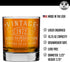Vintage 1972 Etched 11oz Whiskey Rocks Glass -50th Birthday Aged to Perfection - 50 years old gifts Bourbon Scotch Lowball Old Fashioned