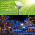 Super Bright Solar String Lights Outdoor Waterproof 2-Pack Each 46ft 120 LED Solar Fairy Lights PVC Wire 8 Modes Christmas Lights for Tree Patio Garden Yard Party Pathway Decoration (Blue)