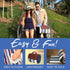 Extra Large Picnic & Outdoor Blanket Dual Layers for Outdoor Water-Resistant Handy Mat Tote Spring Summer Blue and White Striped Great for The Beach