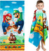 Super Mario "Official Nintendo" Kids Super Soft Cotton Bath/Pool/Beach Towel, 58 in x 28 in, By Franco