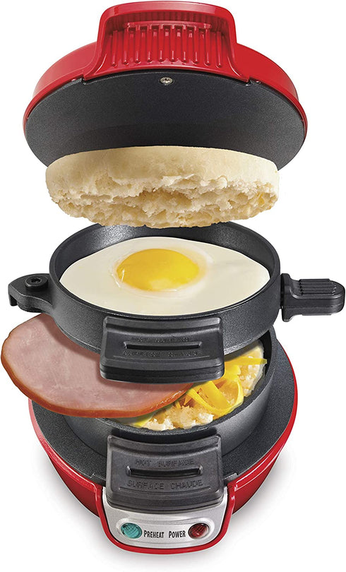 Hamilton Beach Breakfast Sandwich Maker, Red (25476)