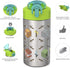 Zak Designs 15.5oz Minecraft 18/8 Single Wall Stainless Steel Kids Water Bottle with Flip-up Straw Spout and Locking Spout Cover, Durable Cup for Sports or Travel (15.5oz, Minecraft)