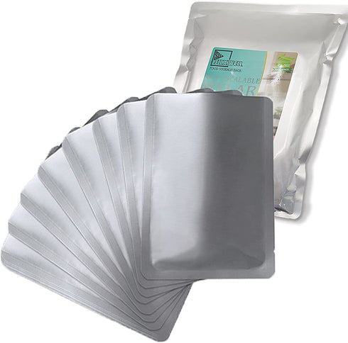 50 PCS 1 Gallon Mylar bags for food storage, Heat Sealable Bags Storage Bags for Food, Coffee Beans, tea, grains, etc. Smell Proof Bags( 9.8 x 13.7 Inch )