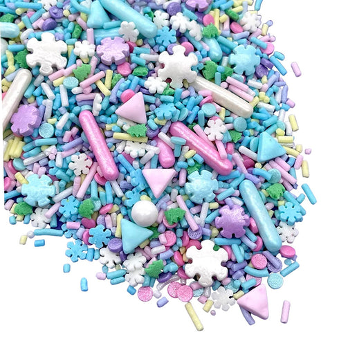 Christmas Cheer Sprinkles | Snowflake Sprinkles | Christmas Sprinkles | Red & Green Sprinkles | Cookie Sprinkles | Manvscakes | 8oz (8 ounce bag)
