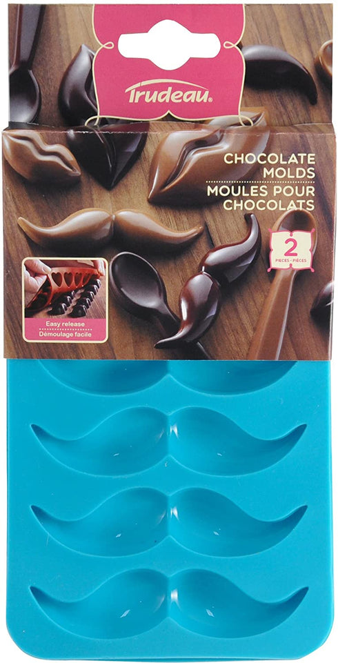 Trudeau set/2 MOUSTACHE CHOCOLATE MOLDS