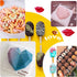 Chocolate Molds Heart Molds Set, Breakable Heart Mold 8.7inch Diamond Heart Mousse Cake Silicone Smash Molds for Baking for Valentine's Day, Birthdays, Mother's Day, Father's Day, Party (White, 62pcs)