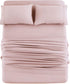 Mohap Bed Sheet Set 4 Piece Bedding Sheets & Pillowcases Set Double Brushed Microfiber Soft Bedding Fade Resistant Easy Care Full Pink