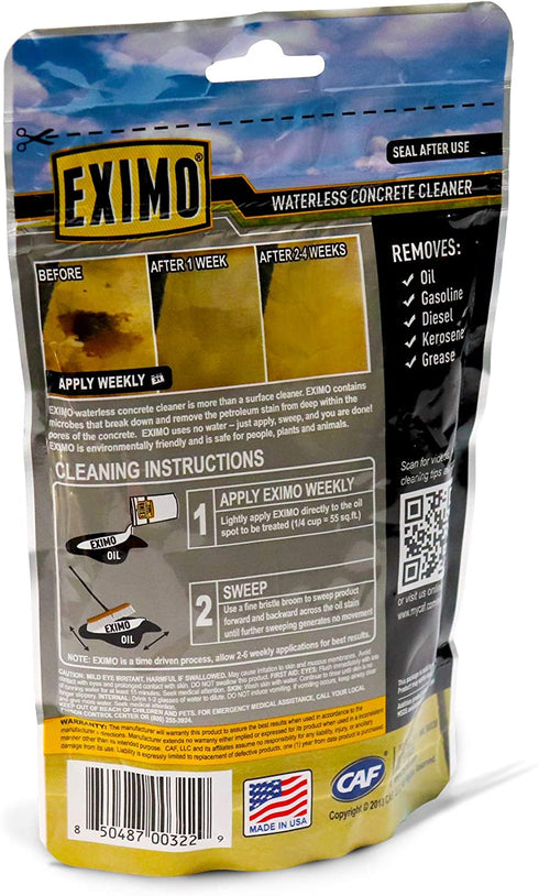 EXIMO® Waterless Concrete Cleaner (0.75 lbs) for Driveway, Garage, Basement, and Walkway Surfaces, Advanced Stain Remover for Oils and Other Petroleum Stains