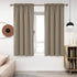 Deconovo Rod Pocket Blackout Curtains, Khaki, 38 x 54 Inch, Room Darkening and Thermal Insulated Curtain Panels for Living Room, 2 Panels