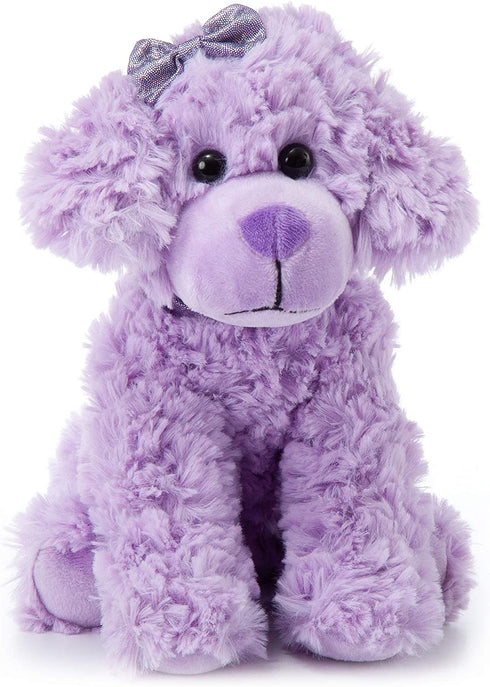 The Petting Zoo Scruffy Dog Stuffed Animal, Gifts for Girls, Purple Dog Plush Toy, 11 Inches