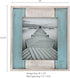 Barnyard Designs Rustic Distressed Picture Frame, 8" x 10" Wood Photo Frame in White and Turquoise