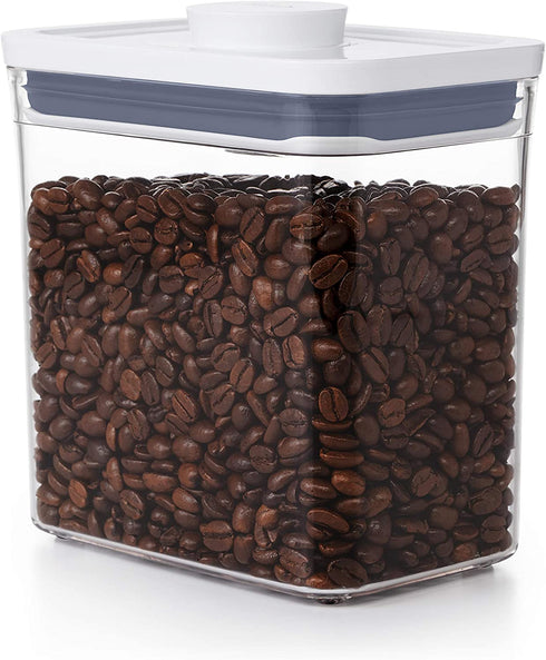 OXO Good Grips POP Container Airtight 1.7 Qt for Coffee and More Food Storage, Rectangle, Clear