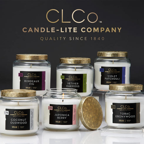 CLCo. by Candle-Lite Company Scented Mahogany Teak Single-Wick Jar Candle, 14 oz, Off White