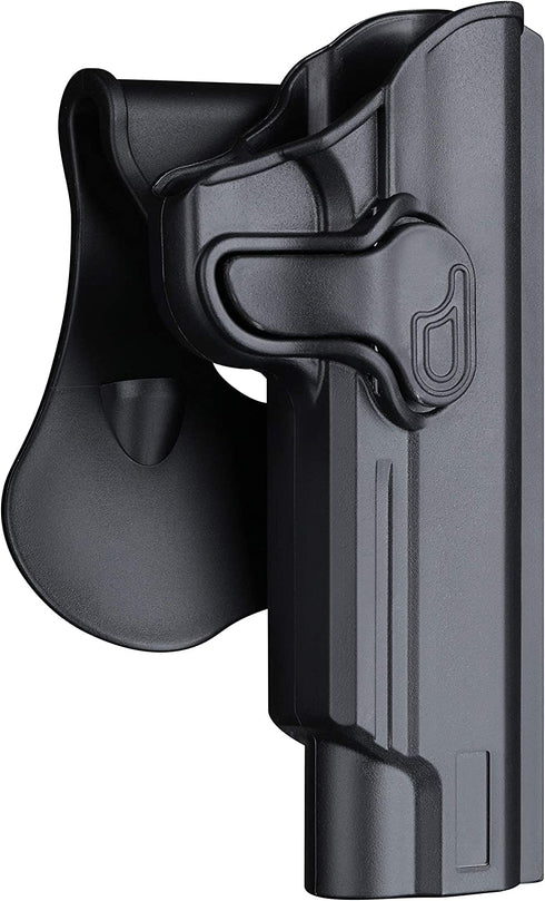 1911 Full Size Holster 5 inch, OWB Holsters for Colt 1911 / Elite Force 1911 / Kimber 1911 / Rock Island Armory 1911 / Springfield 1911 - Index Finger Released | Adjustable Cant | Autolock -Right Hand