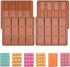4 Pcs Break Apart Candy Molds Silicone Shapes Mini Chocolate Bar Silicone Molds Set, Small Molds for Wax Melts (A+B)