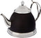 Evco International Nobili Stainless Steel Tea Kettle with Removable Infuser Basket and Aluminum Capsulated Bottom for Even Heat Distribution, 2.0 Quart, Opaque Black