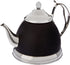 Evco International Nobili Stainless Steel Tea Kettle with Removable Infuser Basket and Aluminum Capsulated Bottom for Even Heat Distribution, 2.0 Quart, Opaque Black