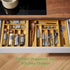 Bamboo Expandable Drawer Organizer for Utensils Holder, Adjustable Cutlery Tray, Wood Drawer Dividers Organizer for Silverware, Flatware, Knives in Kitchen, Bedroom, Living Room by Pipishell