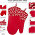 Bobalaly Silicone Oven Mitts and Pot Holders Set 500 F Heat Resistant Oven Gloves Flexible for Kitchen Cooking Baking Grilling Microwave with Quilted Liner BPA Free Non-Slip (Red)
