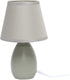 Simple Designs LT2009-GRY Mini Egg Oval Ceramic Table Lamp, Gray