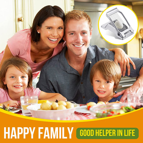 2 Pieces Egg Slicer Hard Boiled Egg Slicer Stainless Steel Wire Egg Slicer Heavy Duty Aluminium Egg Cutter for Egg Strawberry Soft Fruit