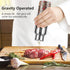 JXXM Gravity Electric Salt and Pepper Grinder Set, Automatic One Hand Pepper Mill Grinder with Battery Operated 2 Pack
